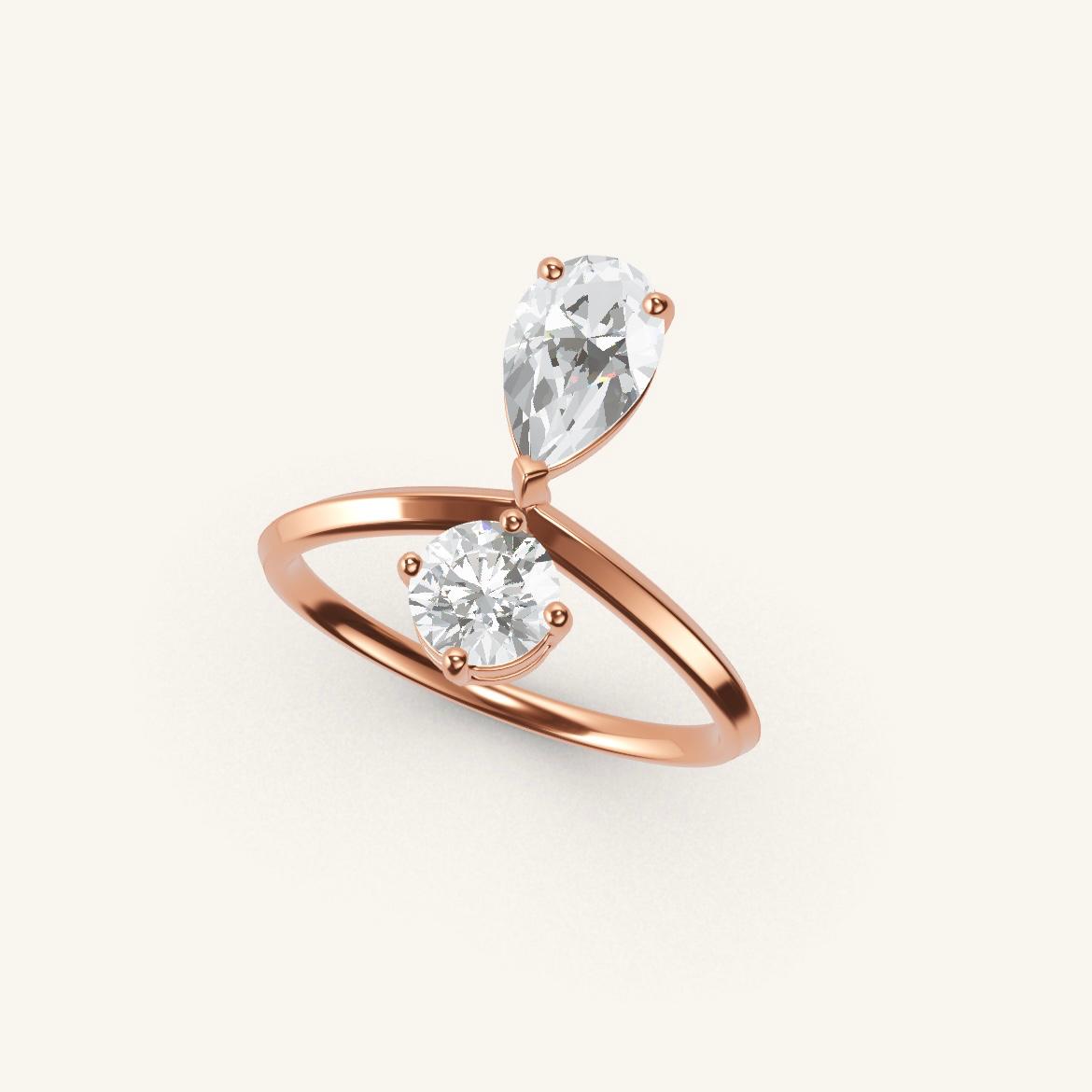 Place des Vosges - Pear Diamond - 0.7 carat - Rose Gold