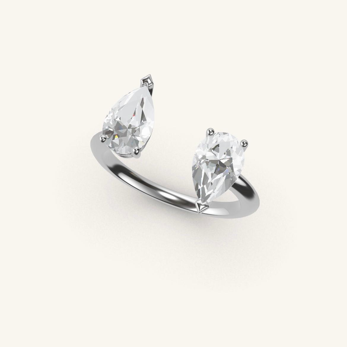 Pont Mirabeau - Pear Diamond - 0.7 carat - Yellow Gold