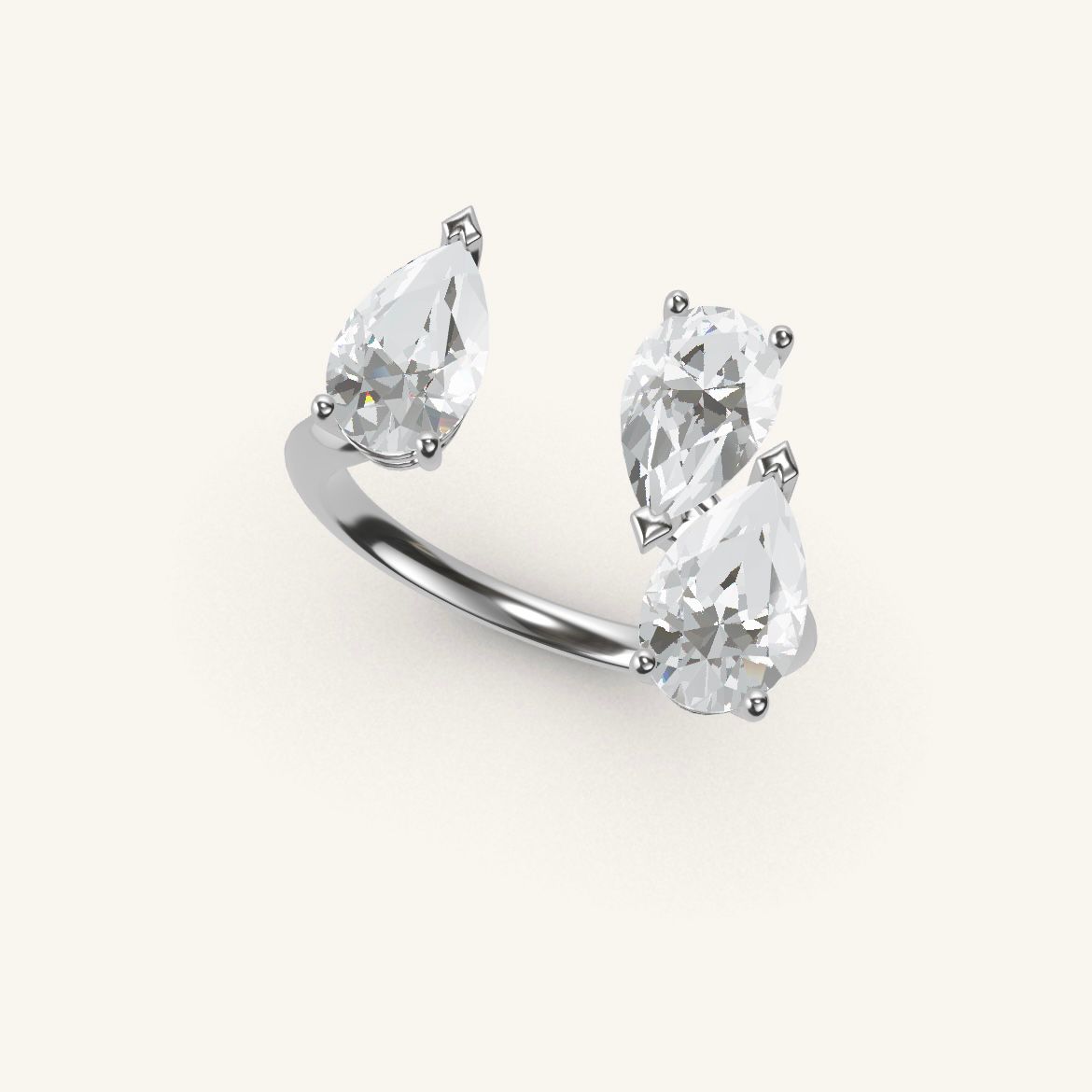 Pont de l'Alma - Pear Diamond - 0.7 carat - White Gold