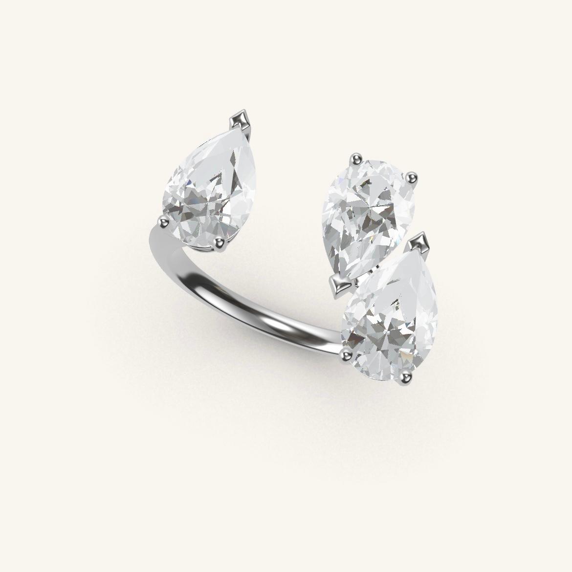 Pont de l'Alma - Pear Diamond - 1 carat - White Gold