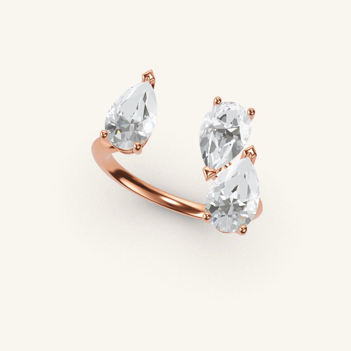 Pont de l'Alma - Pear Diamond - 0.7 carat - Rose Gold