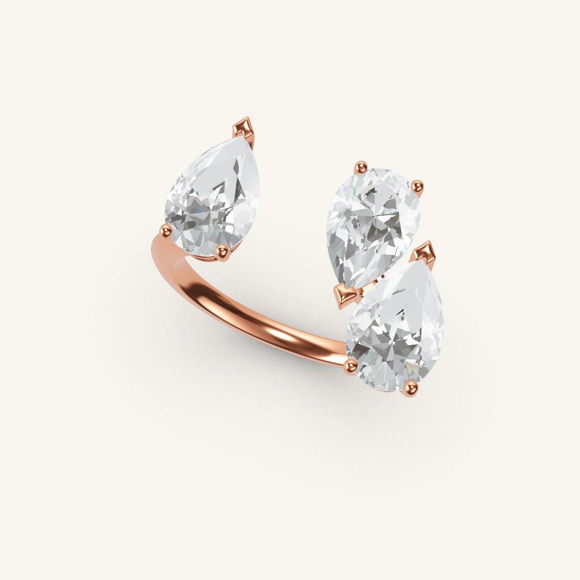 Pont de l'Alma - Pear Diamond - 1 carat - Rose Gold