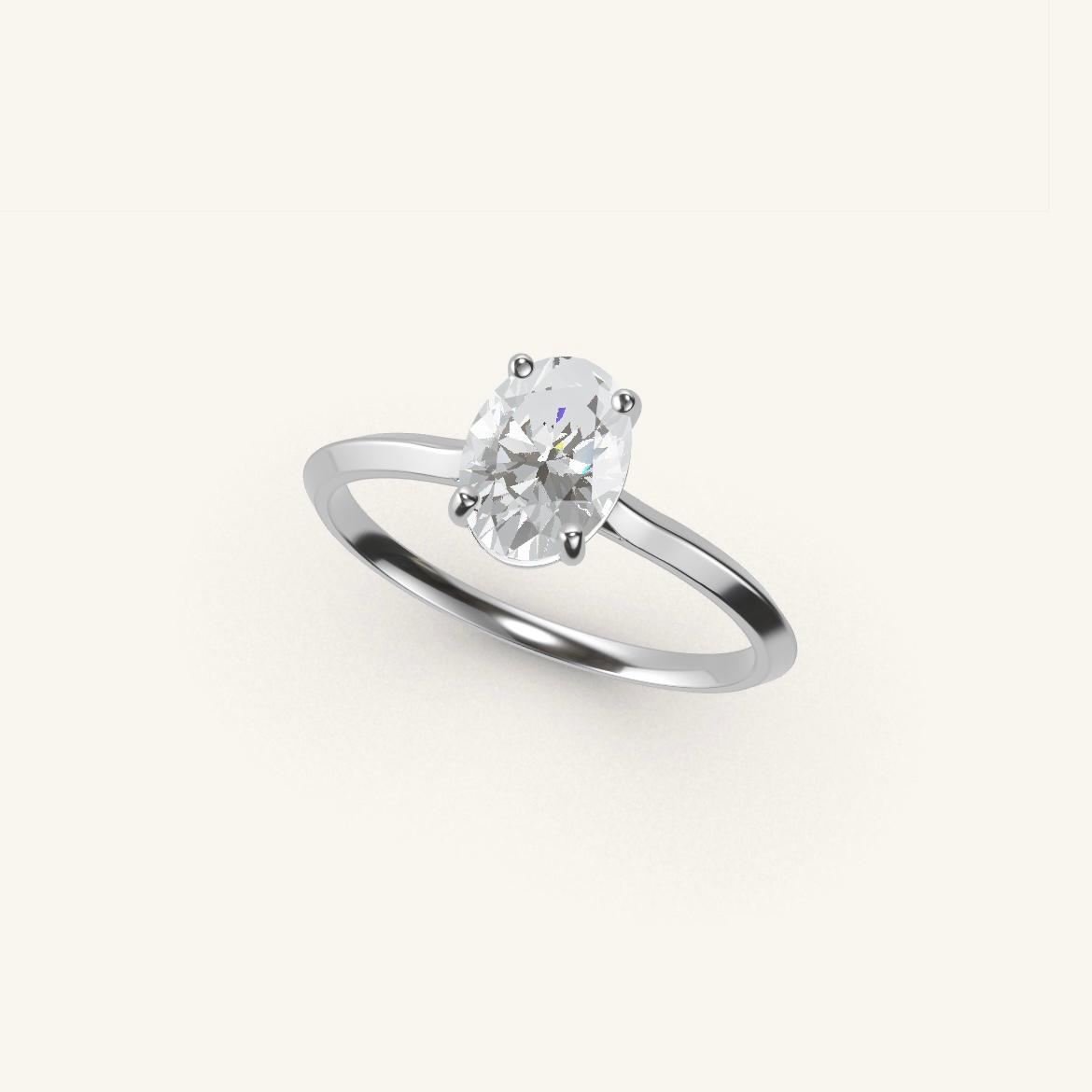 Île Saint-Louis - Oval Diamond - 0.7 carat - White Gold