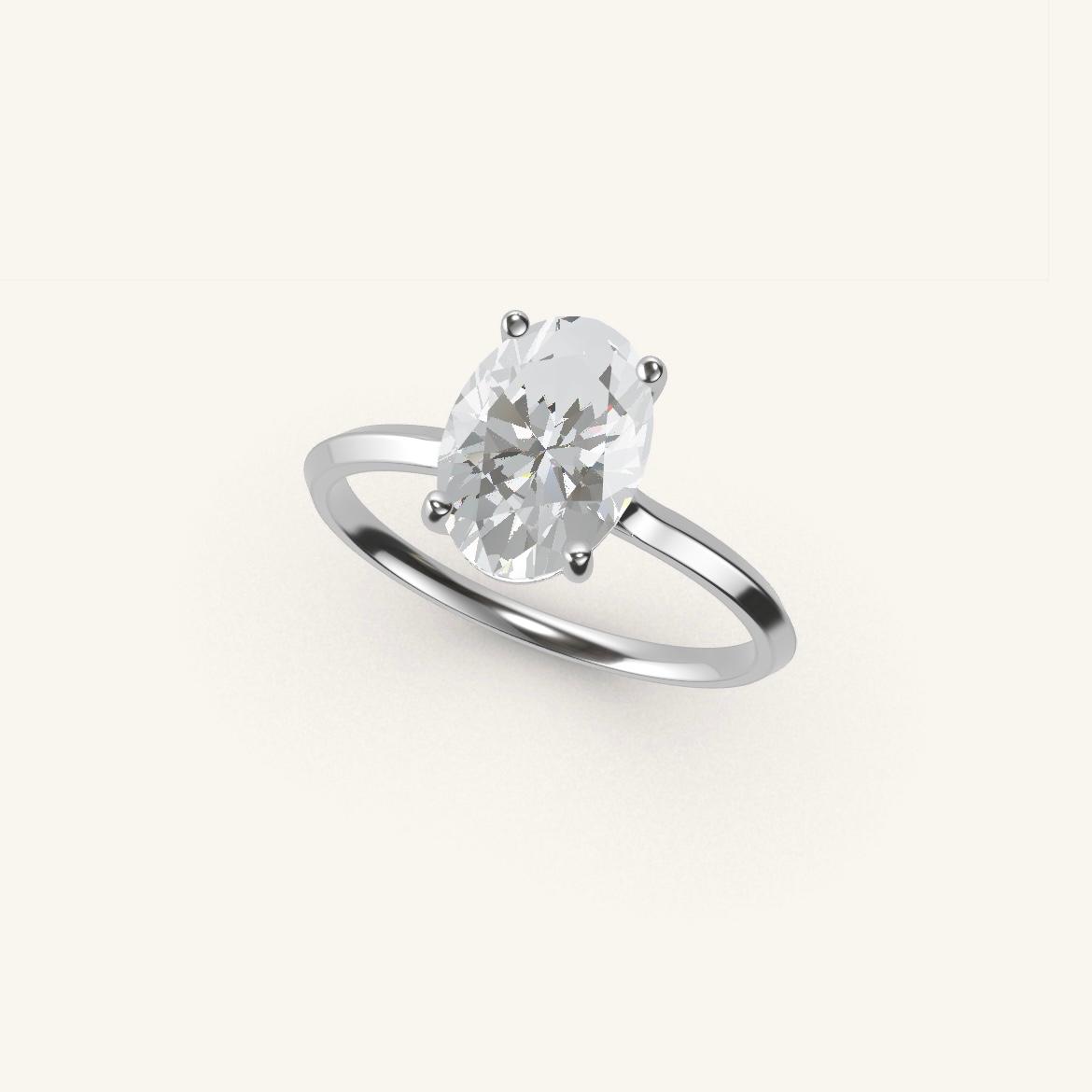 Île Saint-Louis - Oval Diamond - 1.4 carat - White Gold