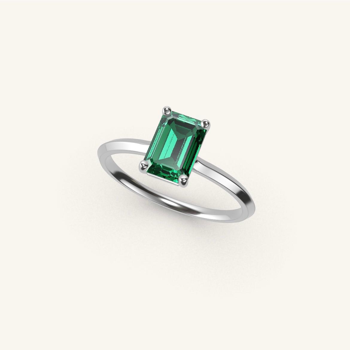 Île Saint-Louis - Emerald Emerald - 1 carat - White Gold