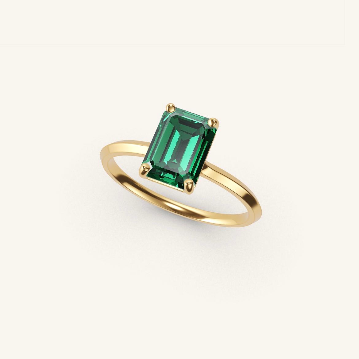 Île Saint-Louis - Emerald Emerald - 1.4 carat - Yellow Gold