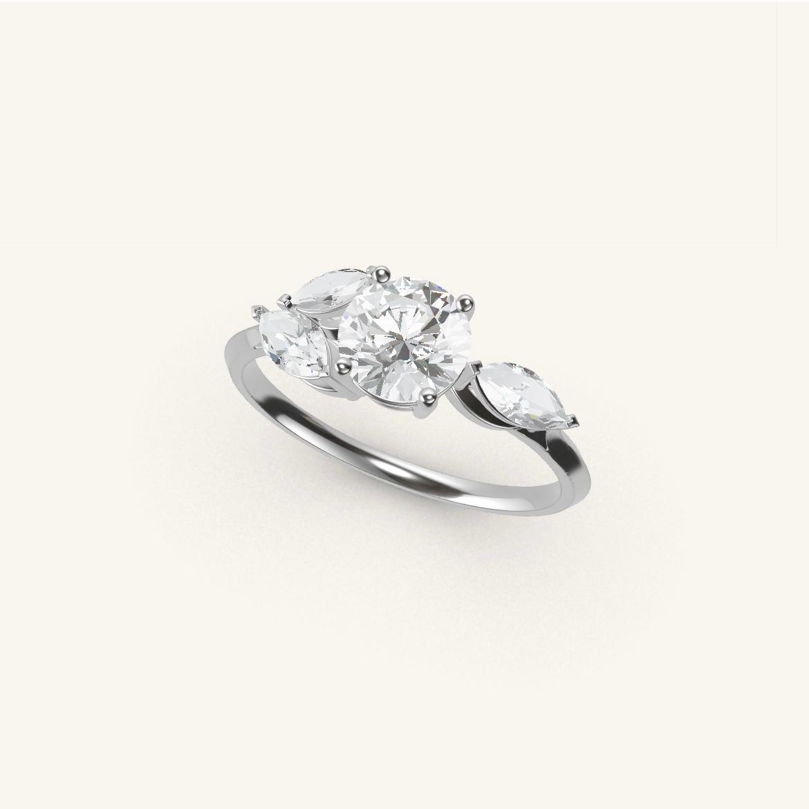 Tuileries - Round Diamond - 0.7 carat - White Gold