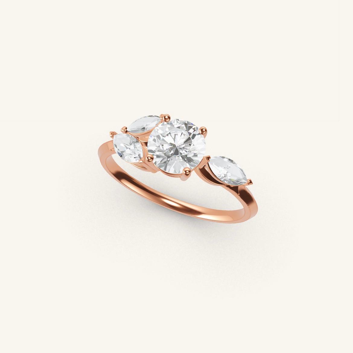 Tuileries - Round Diamond - 0.7 carat - Rose Gold